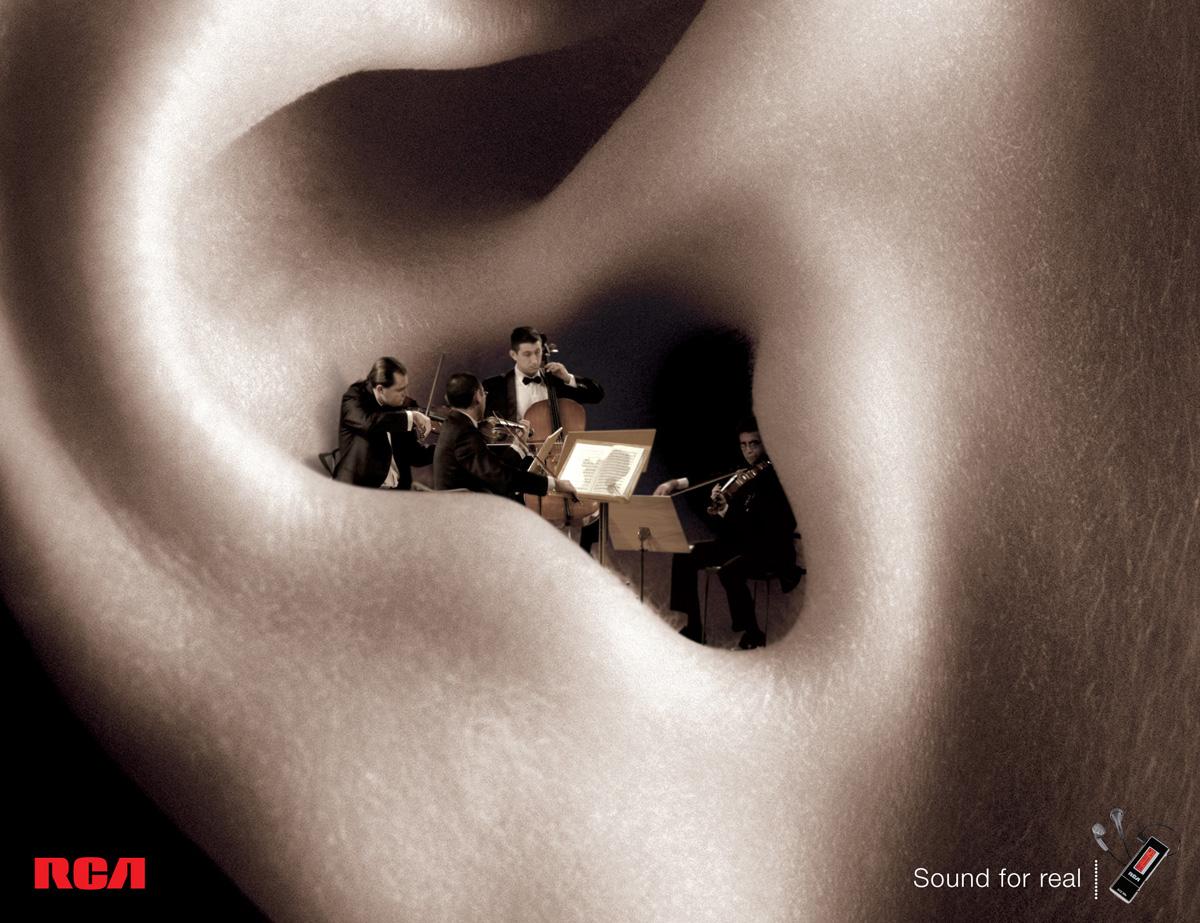 欧美rca音乐播放器之sound for real创意广告--耳朵边