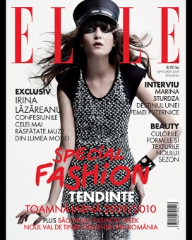 英国ELLE Cover with Irina Lazareanu时尚杂志封面广告拍摄