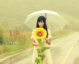 韩国户外人像摄影--那年夏天向日葵花开时节