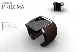 工业设计：三星Samsung Proxima概念腕表高科技触摸手机设计