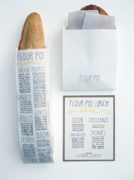 Flour Pot Bakery Identity面粉锅面包身份包装--全身英文字体包裹