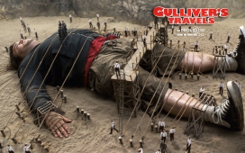 美国2011冒险喜剧电影《格列佛游记Gulliver's Travels》宣传海报