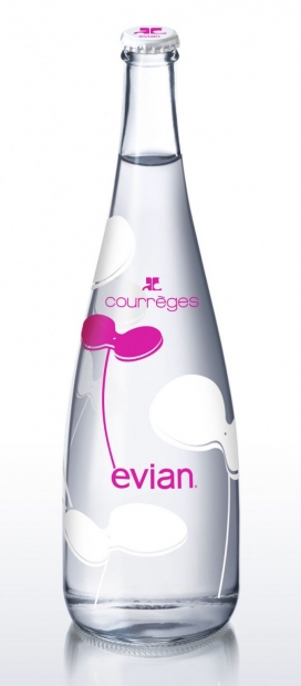 法国Evian x House of Courrèges矿泉水包装设计