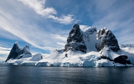 冰天雪地-北美洲高清晰大自然雪景山峰壁纸