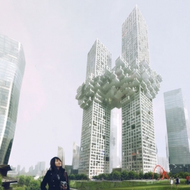 荷兰建筑师MVRDV的设计-韩国汉城像素化集群的两个摩天大楼
