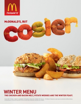 麦当劳冬季彩色菜单