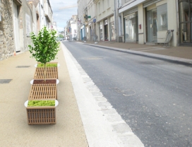 城市板凳盆景花篮-法国设计师François Vecchis作品