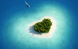 海滨景观-高清晰马尔代夫度假圣地风景壁纸