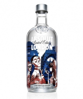 空酒瓶子插画的遐想-英国Absolut包装设计