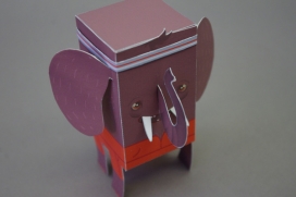 纸模型-大象乔克