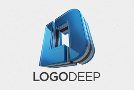 LogoDeep网站布局设计与三维标志设计+三维动画-