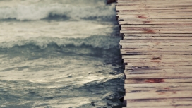 海岸线-木条纹挡板