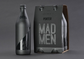 美国Don Draper和AMC和饮料文化狂人设计的-黑灰啤酒包装