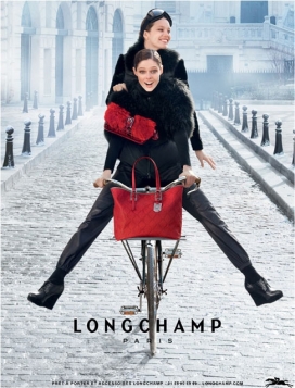 骑单车的朋友-Longchamp时尚包品牌展示秀
