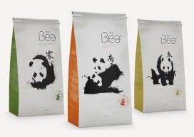 中国风Bea Tea熊猫茶包装设计