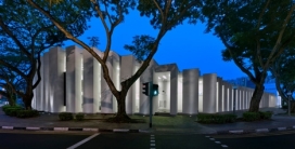 新加坡窄玻璃开口城墙般门面财产陈列室-Ministry建筑师作品