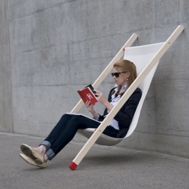 靠墙布匹织物座椅躺椅-瑞士Bernhard Burkard设计师作品