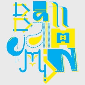 BENJAMMIN俏皮英文字母字体设计-荷兰阿姆斯特丹Innit设计机构作品
