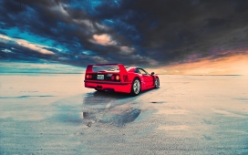 高清晰红色ferrari法拉利F40跑车壁纸