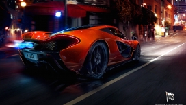 高清晰橙色mclaren迈凯轮-P1-超级汽车概念
