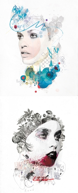比利时布鲁塞尔Raphael Vicenzi插画师2012个人女性人像插画作品