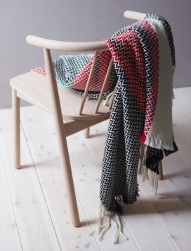 针织毛地毯-奥斯陆Andreas Engesvik设计师作品，感来自挪威的民族服饰，纺织，毛毯