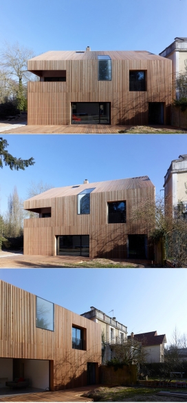雪松熔覆条房屋Maison 2G建筑-法国Avenier建筑师作品