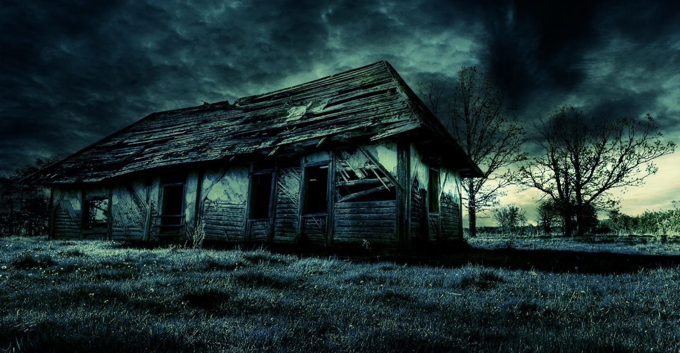 黑暗"沧桑"感十足的旧房子