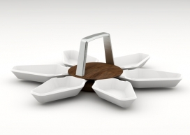 可堆叠的花瓣盘子-德国基尔Carlos Schreib设计师作品