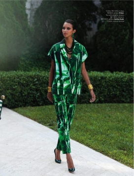 绿色女神-时尚Vogue巴西-葱郁繁茂的绿色激励