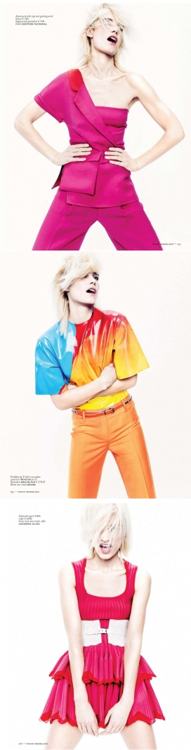 疯狂的颜色-JOS VAN摄影师在荧光灯下的Vogue荷兰作品