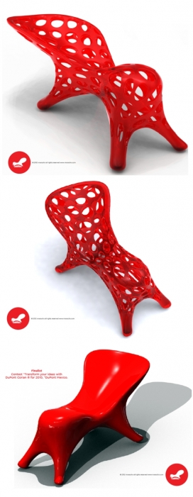 乐趣椅-美学设计舒适功能的红色马车