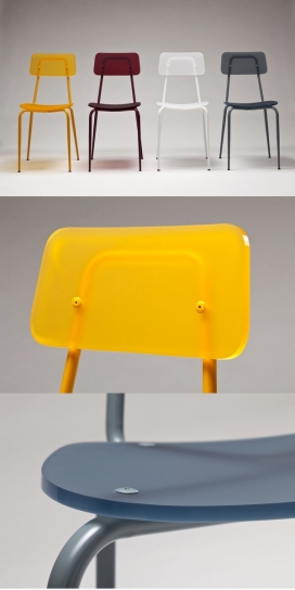 Moodern复古现代磨砂亚光亚克力靠背椅-重温50年代的椅子结构