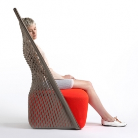 带吊床的摇篮网状休闲椅子-来自意大利家具Moroso品牌