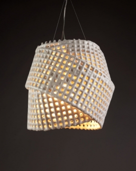 美丽的瓷器网吊灯设计-布鲁克林Scott Daniel照明设计师作品