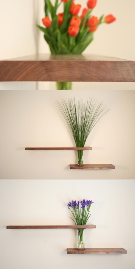 VACE木质壁挂植物花瓶架-象征着一个充实而快乐的生活