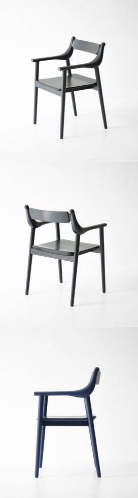Bird椅子-韩国设计师Jungmo创造了这些简单鸟形扶手木椅