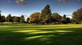 美丽绿色的高尔夫球场