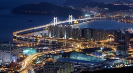 韩国釜山广安大桥夜景