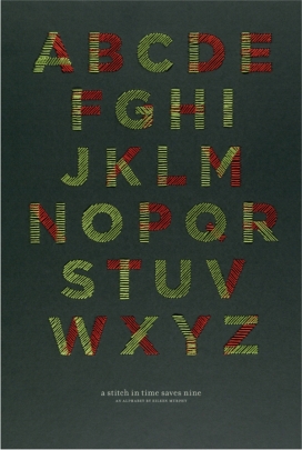 针线刺绣英文字母设计