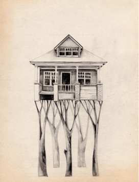 Casa Árbol树屋建筑插画