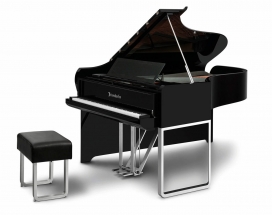 时尚美诱的Modern三角钢琴-建立一个现代化的音乐会三角钢琴，反映了汽车制造商的风格和审美意识