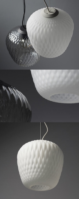 格纹吹玻璃灯-伦敦设计师Samuel Wilkinson作品