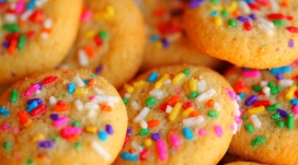 彩虹糖的甜甜圈饼干