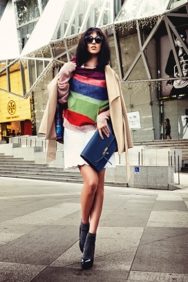 卡琳娜-JOY杂志街拍时尚时装秀