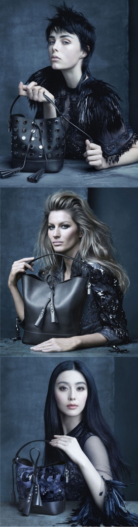 Louis Vuitton路易威登春/夏2014包包商业广告摄影欣赏-全新明星阵容穿着戏剧性的时装