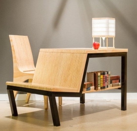 多功能台小空间餐桌-完美的多功能家具，尤其是对于那些狭小空间居住者，它可以像一个书桌，书架或休闲椅