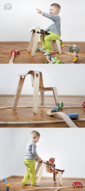 POPOT-专为3-4岁的孩子设计的木质玩具，在孩子的想象中，Popot可能是马，狗或其他任何动物
