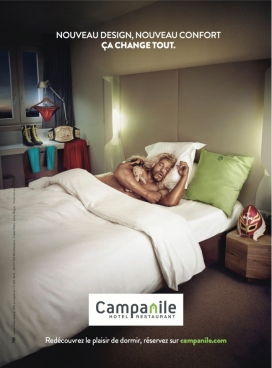 重新发现沉睡的乐趣-Campanile创意床上用品平面广告