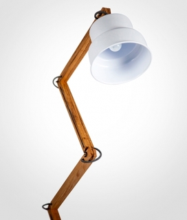 木制平衡臂工艺品台灯-以色列设计师Haim Evgi作品